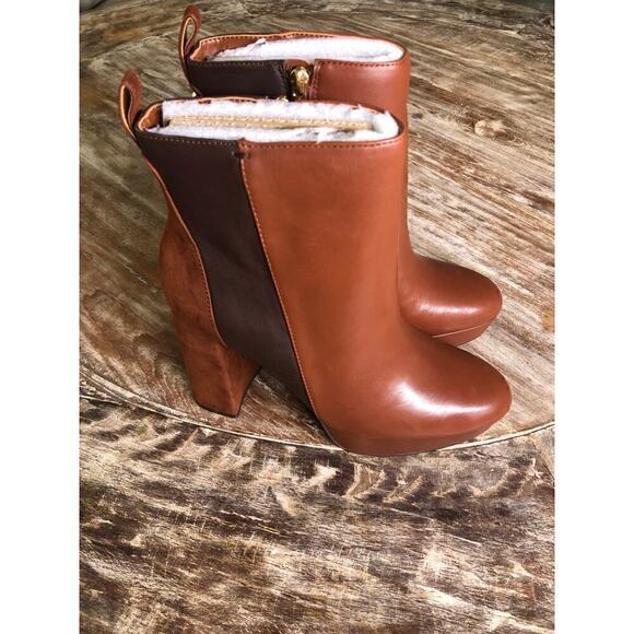 Vince Camuto Gripaula Bootie Heeled Cognac NEW 6.5 US - Picture 5 of 9